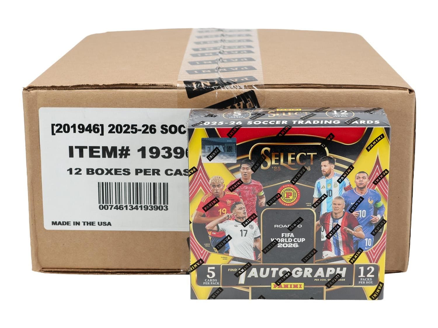 2025/26 Panini Select Road to Fifa World Cup Soccer Hobby International 12-Box C