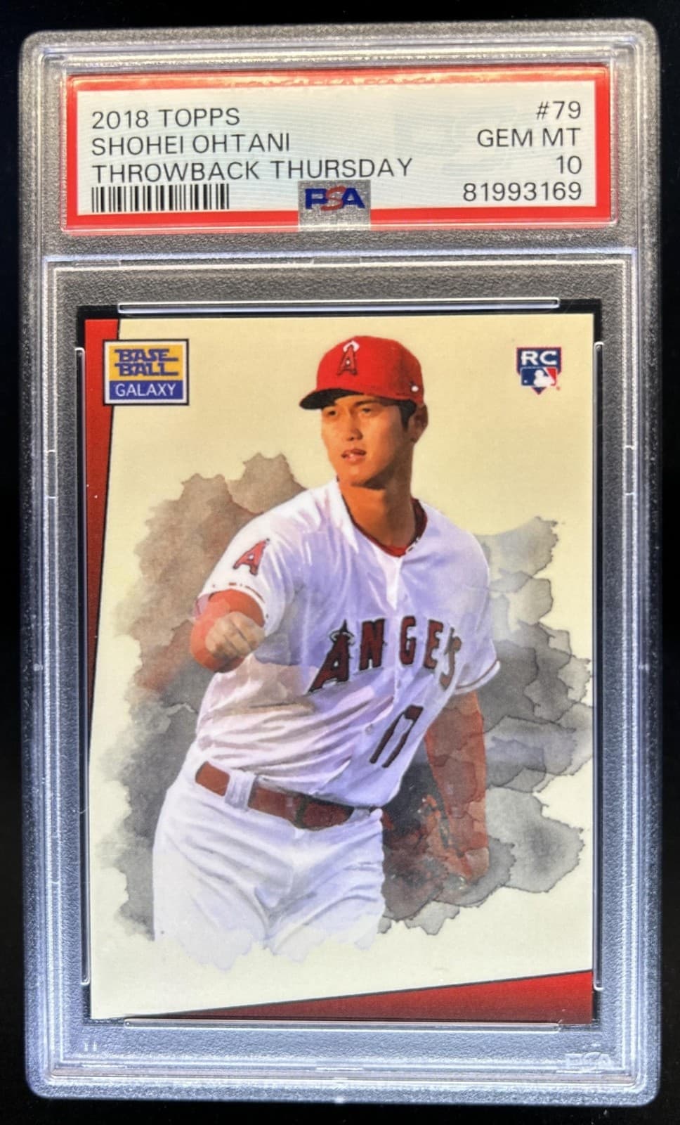 2018 Topps Throwback Thursday Shohei Ohtani RC Rookie #79 Angels PSA 10 GEM MINT