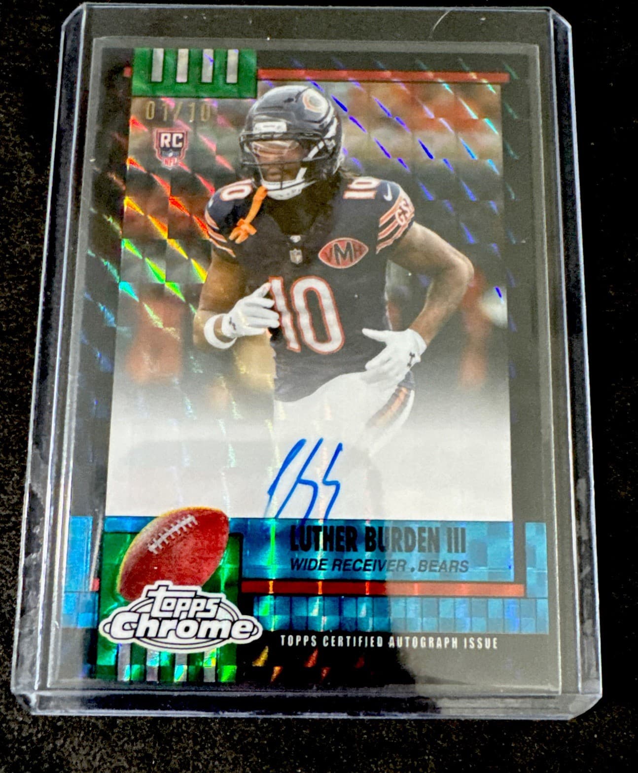 2025 Topps Chrome Luther Burden III 1/10 On Card Auto 1990 Topps Autograph Card