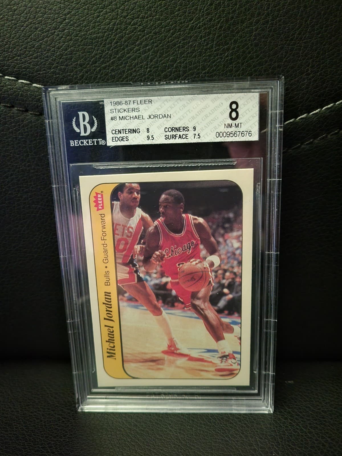 1986-87 Fleer - Stickers Michael Jordan #8 (RC)