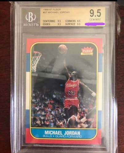 1986-87 Fleer - Michael Jordan #57 (RC) BGS 9 Graded And Authenticated