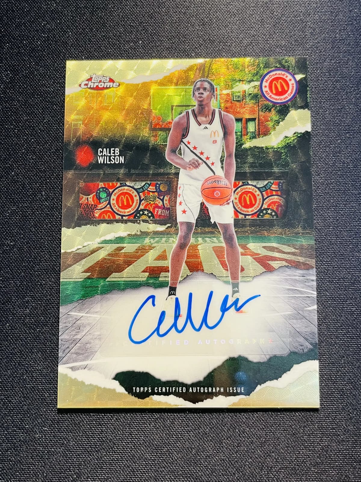 2025 Topps Chrome McDonald's Autograph Caleb Wilson 1/1 Superfractor #WT-CW KI40