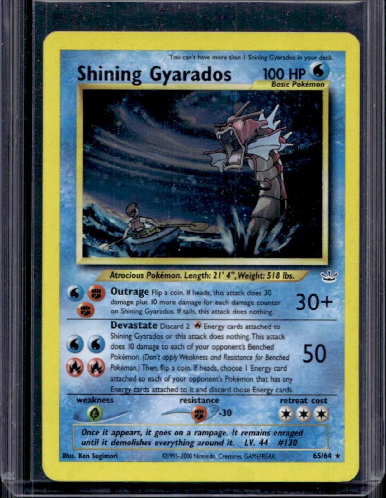 2001 Pokemon Neo Revelation Shining Gyarados #65/64