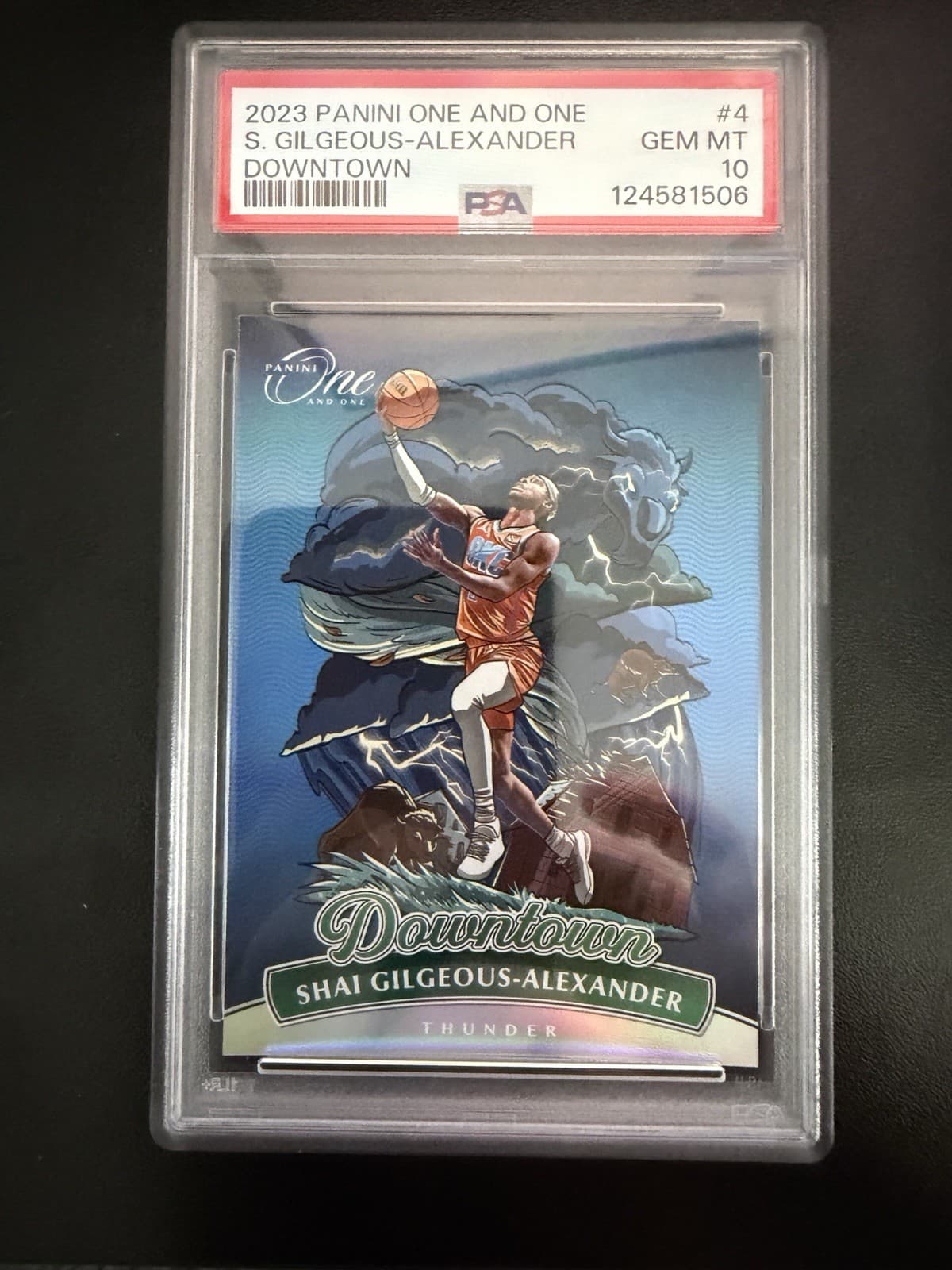 2023-24 Panini One and One Downtown Shai Gilgeous-Alexander #4 PSA 10