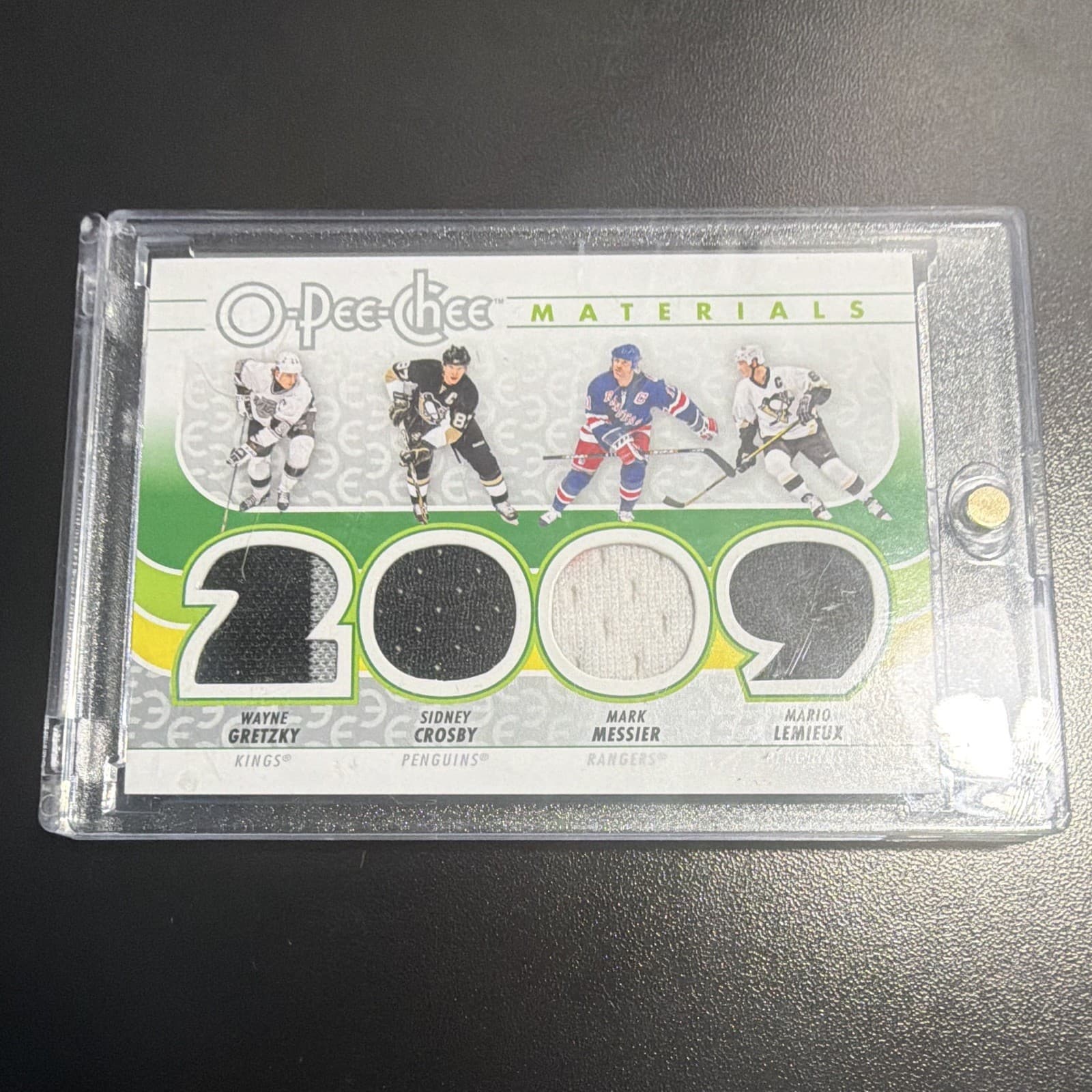 O-Pee-Chee 2009-10 Hockey Materials Gretzky/Crosby/Messier/Lemieux #F-GCML