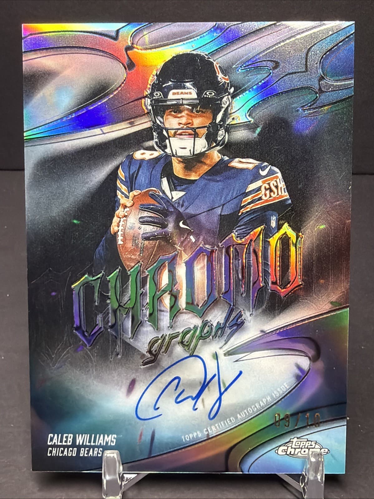 2025 Topps Chrome Football Chromographs Caleb Williams #CG-CW Black /10