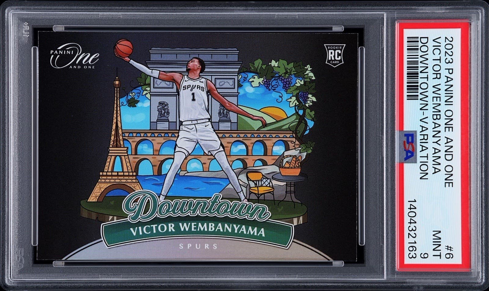 2023 Panini One Victor Wembanyama Downtown Psa 9 Rookie Variation 