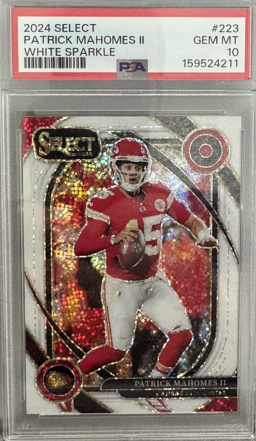 2024 Select Patrick Mahomes White Sparkle Prizm #223 PSA 10 (pop 2)