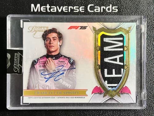 2025 Topps Dynasty Formula 1 Gold Patch Auto Franco Colapinto 1/1 SSP ALPINE