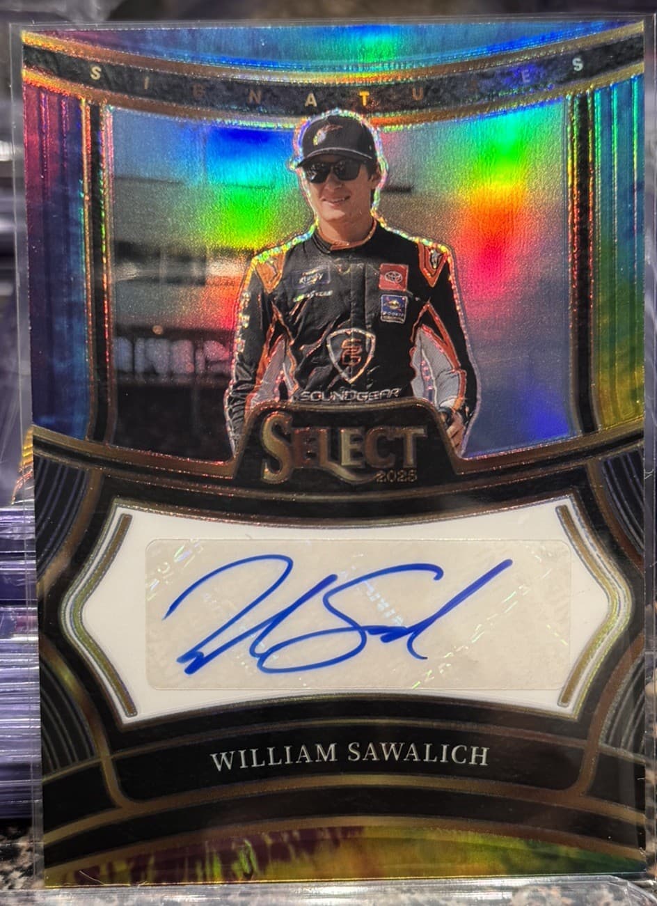 2025 Panini Select NASCAR Racing Signatures William Sawalich Tye-Dye  Auto 11/25