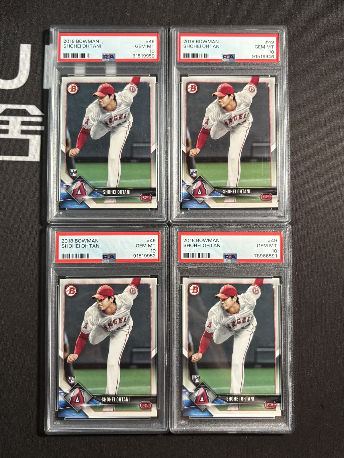 2018 Bowman Baseball Shohei Ohtani Rc Rookie base #49 LOT4 All PSA 10 BJZ1