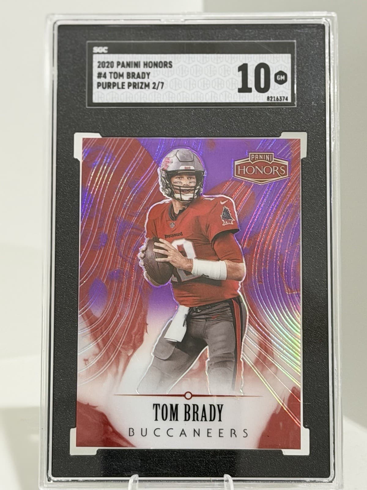 2020  Honors Tom Brady #4 Purple Prizm /7 SGC 10