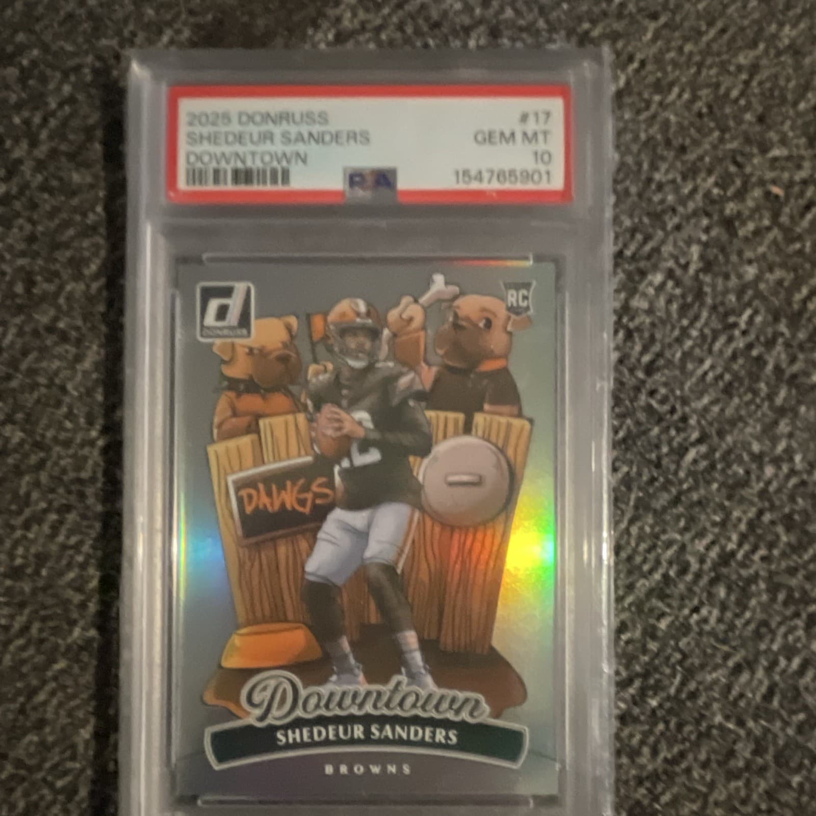 Panini 2025 Donruss Downtown! Shedeur Sanders #17 RC PSA 10 Browns