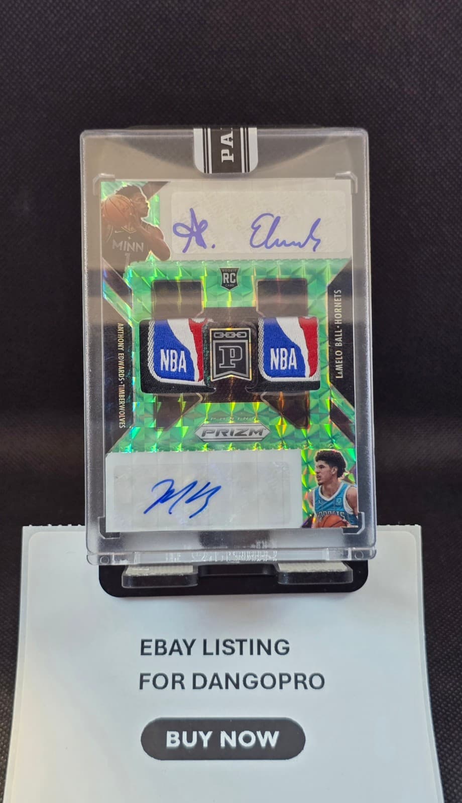 **GRAIL** 2020-21 Prizm Anthony Edwards Lamelo Ball Rookie Dual Logoman Auto 1/1