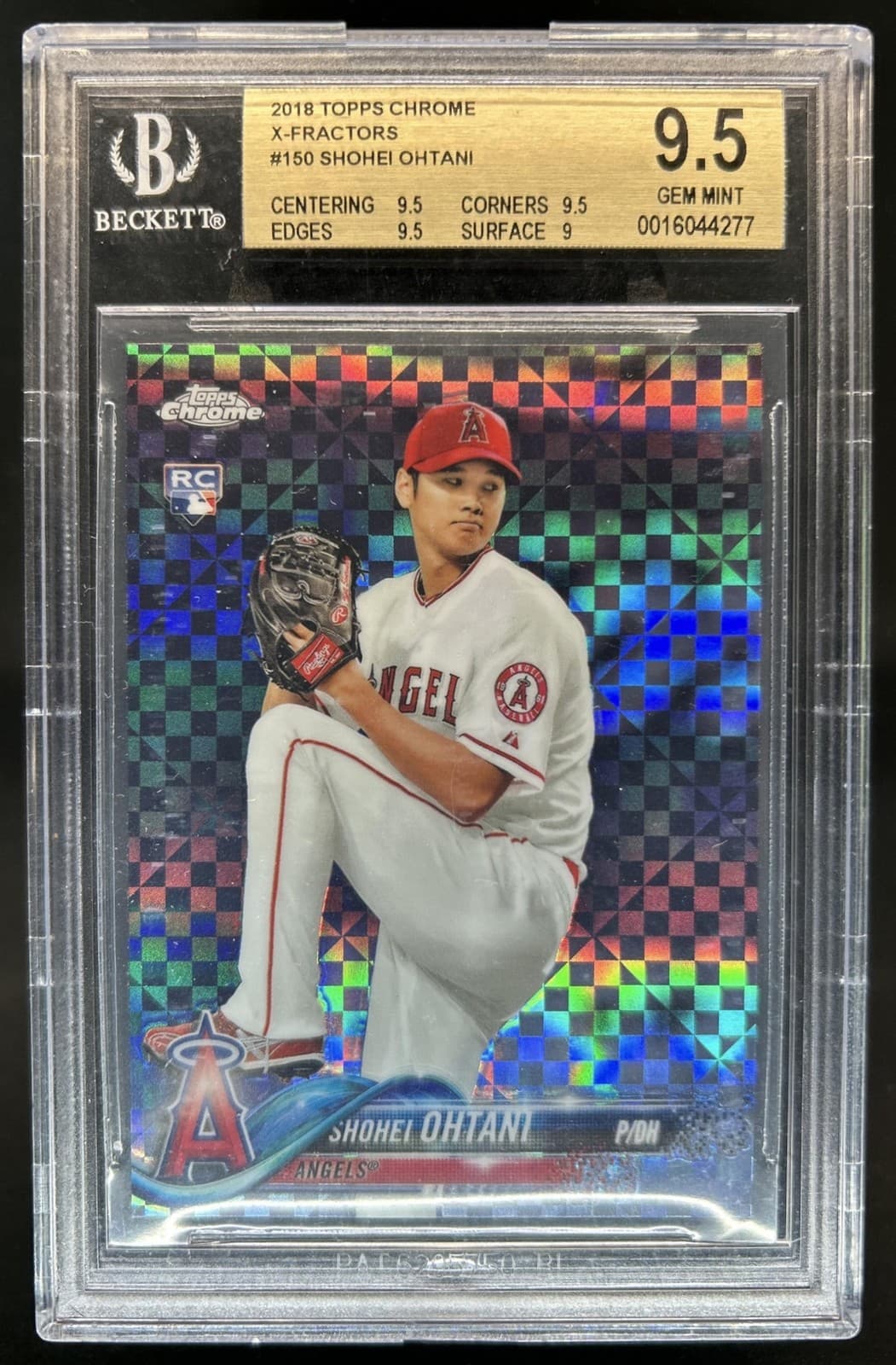 2018 Topps Chrome Shohei Ohtani RC X Fractor Rookie #150 Angels BGS 9.5