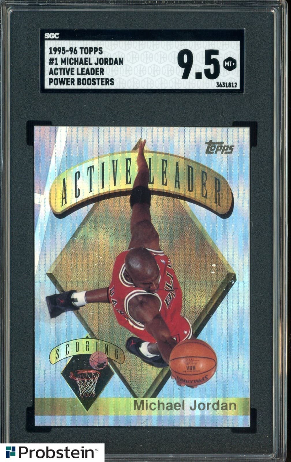 1995-96 Topps Active Leader Power Boosters #1 Michael Jordan Bulls HOF SGC 9.5