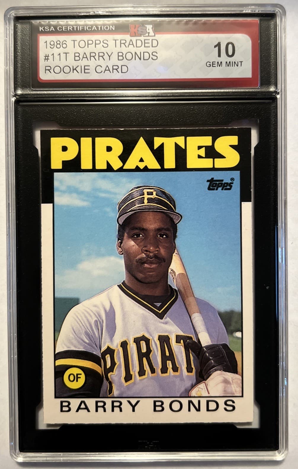 1986 Topps Traded #11T Barry Bonds Rookie KSA 10 GEM MINT Pittsburgh Pirates RC