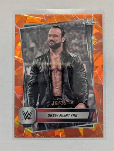 2025 Topps Chrome Sapphire WWE Wrestling #19 Drew McIntyre Orange 16/25