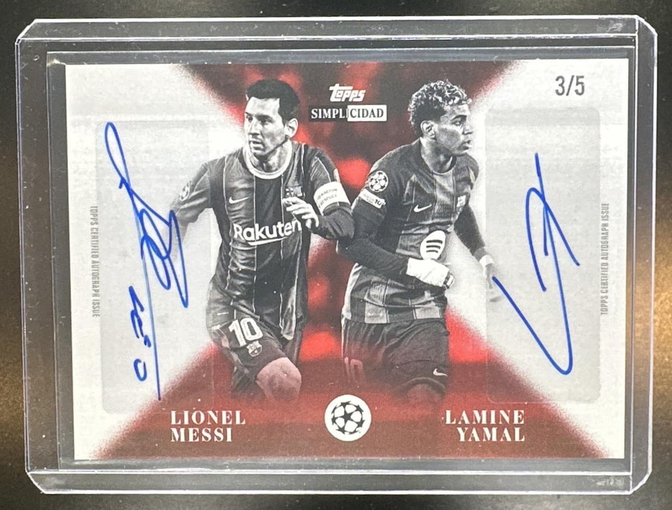 2025/26 Topps UCC Simplicidad Dual Auto 3/5 - Lionel Messi / Lamine Yamal