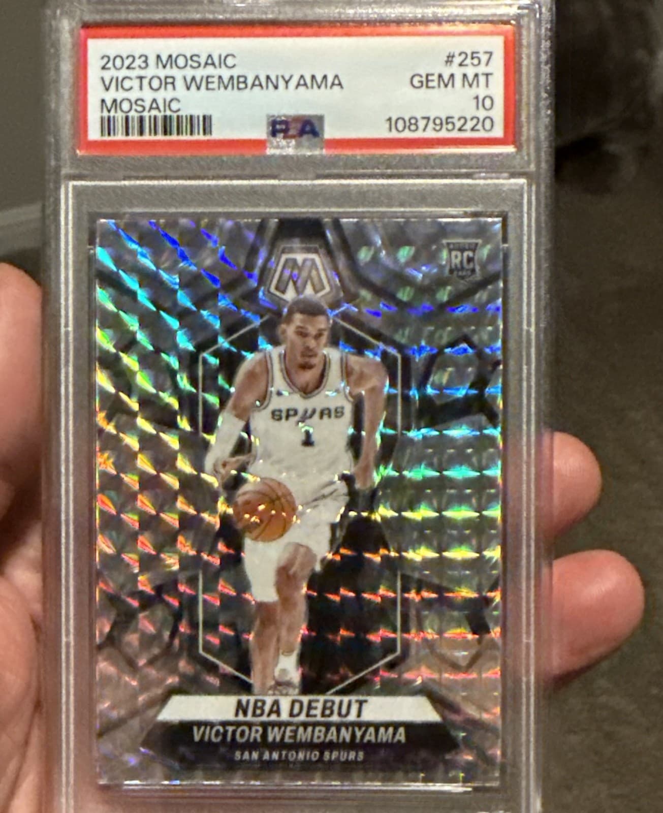 2023-24 Panini Mosaic - NBA Debut Victor Wembanyama #257 Mosaic Prizm (RC)