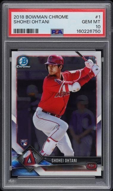 2018 Bowman Chrome Shohei Ohtani Rookie Batting #1 PSA 10