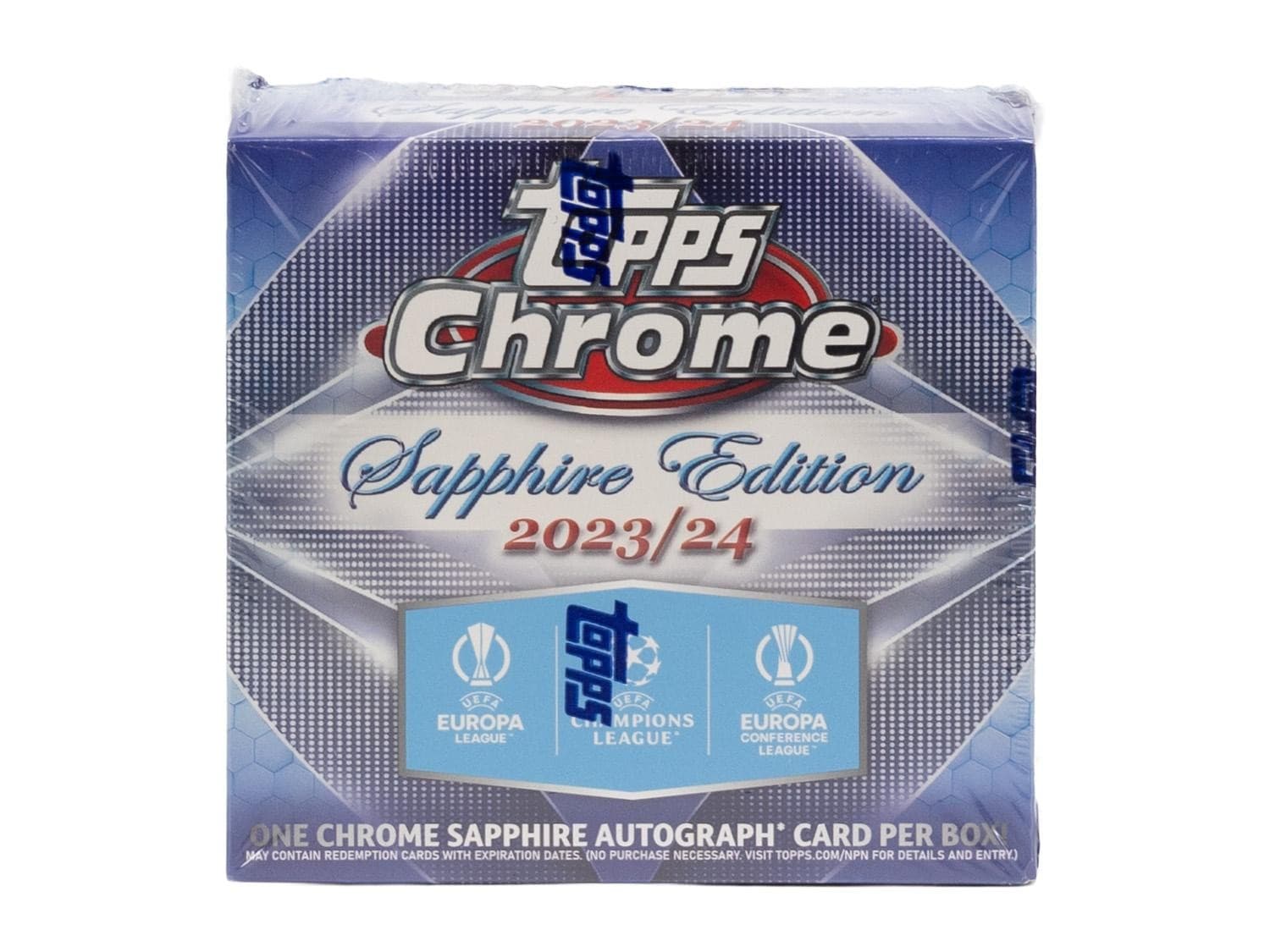 2023/24 TOPPS CHROME UEFA CLUB COMPETITIONS SAPPHIRE EDITION SOCCER BOX