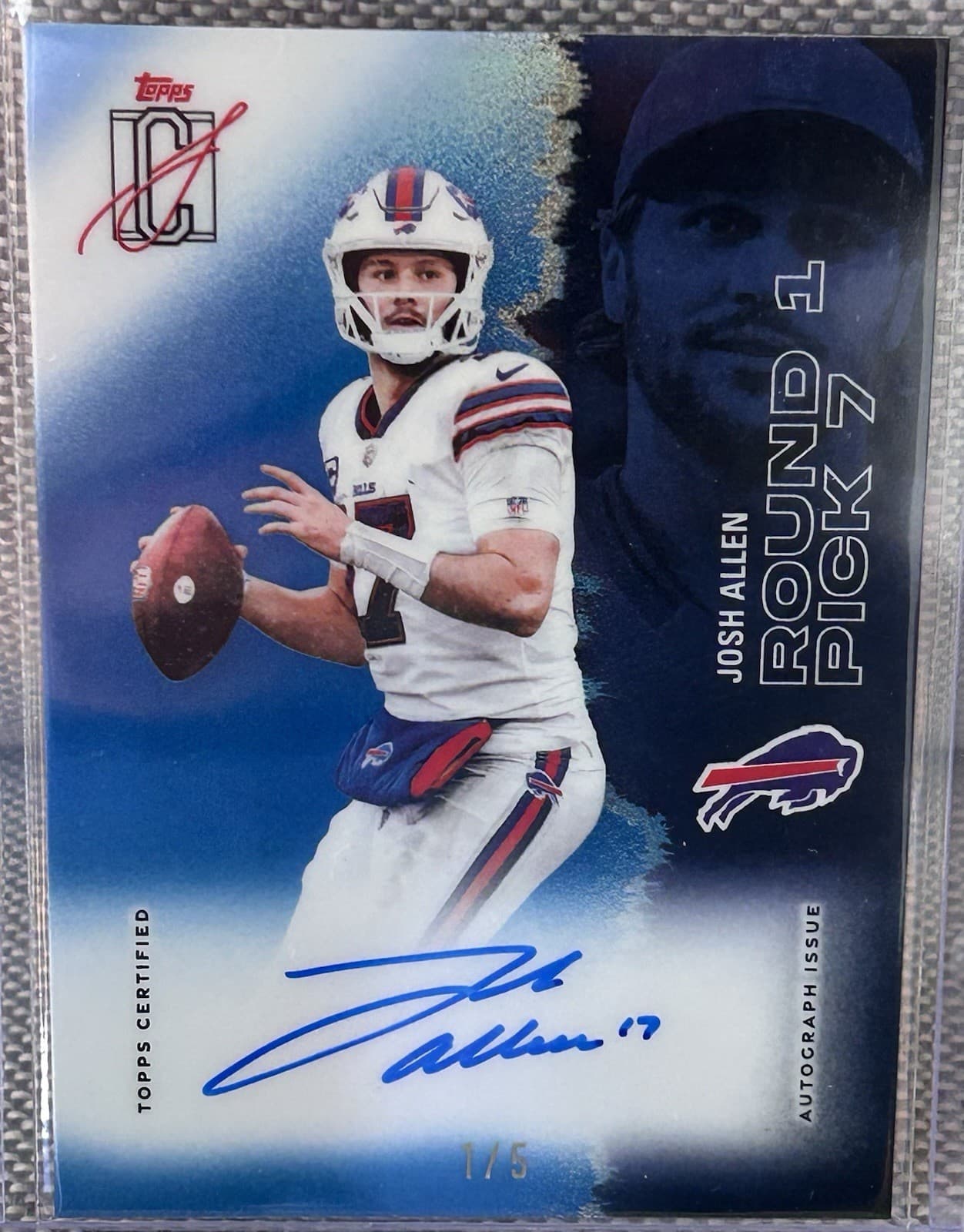 2025 Topps Signature Class - Josh Allen #7 Chrome Refractor Autographed 1/5