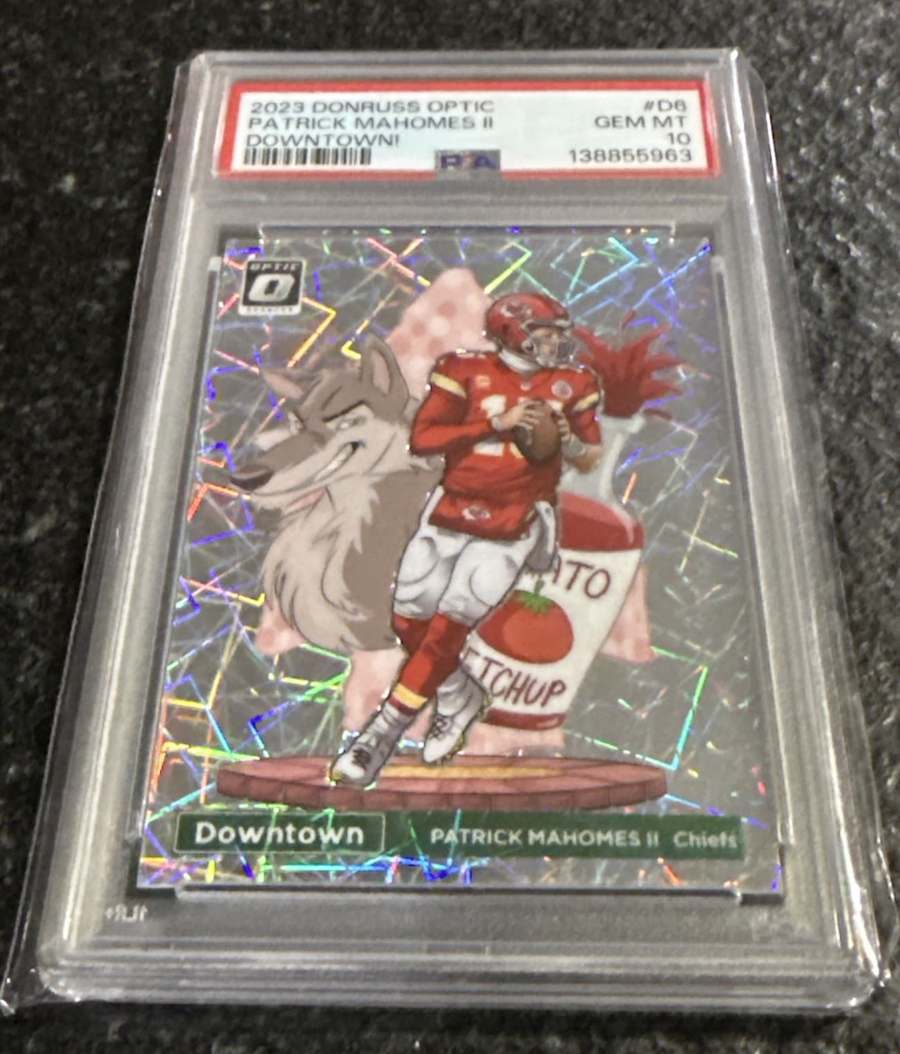 2023 Panini Donruss Optic Downtown Patrick Mahomes II #D-6 PSA 10! Chiefs!