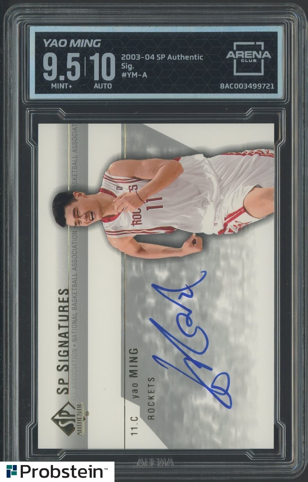 2003-04 SP Authentic Yao Ming Rockets RC Rookie HOF AC 9.5 w/ 10 AUTO
