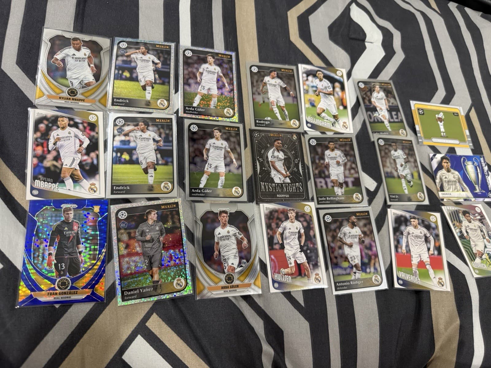 Topps UEFA Champions League Soccer Merlin 20 Card Lot Mbappé Bellingham Rodrygo