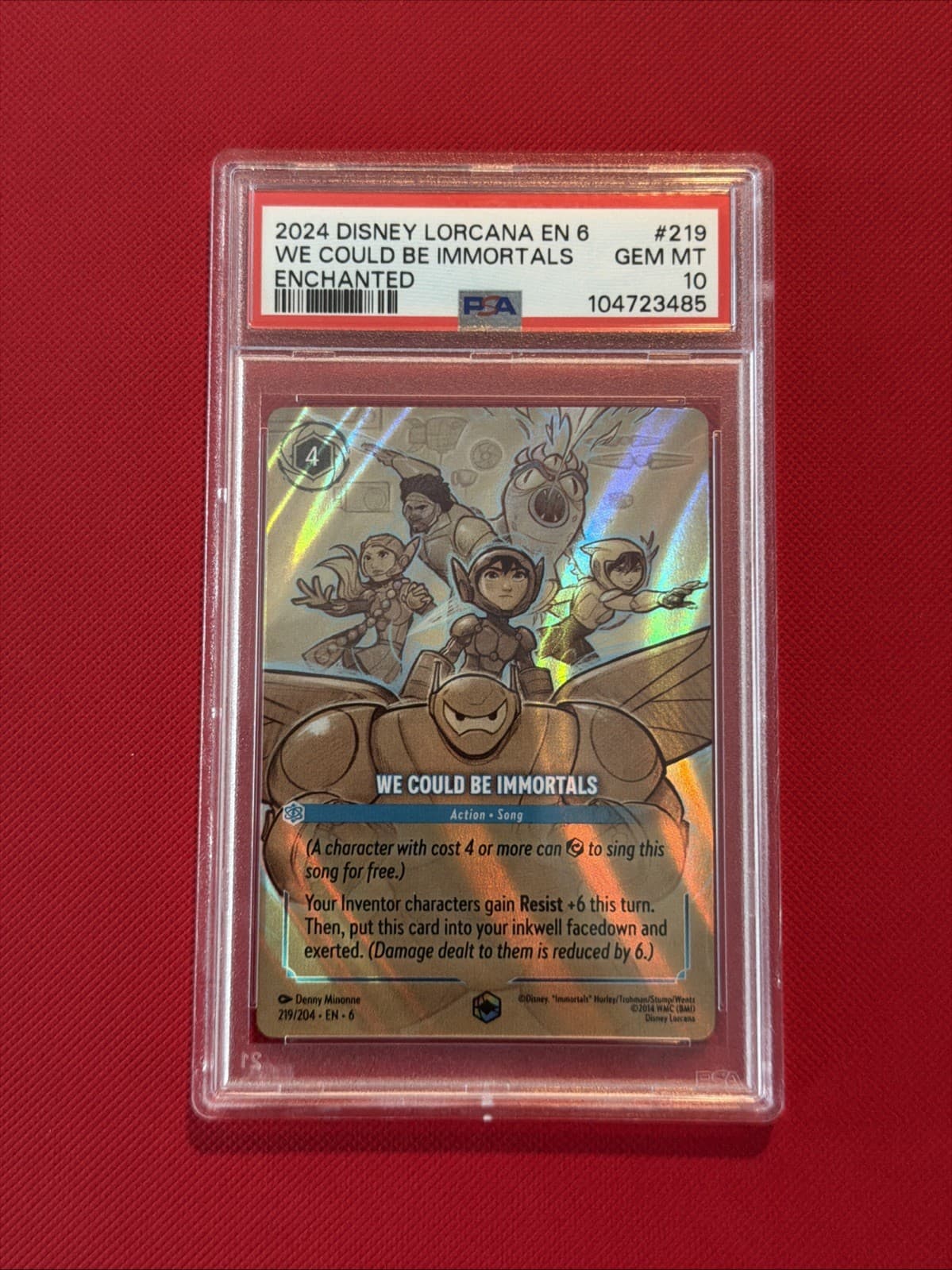 Disney Lorcana We Could Be Immortals (Enchanted) 219/204 Azurite Sea Holo PSA 10