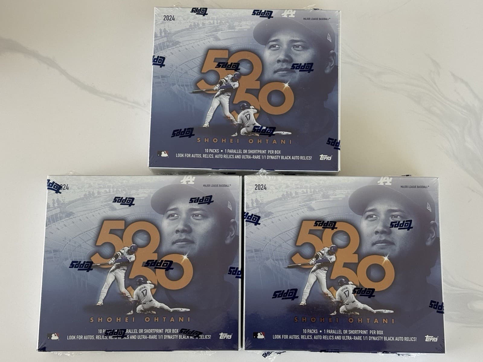 Topps 2024 Shohei Ohtani 50/50 Collection Hobby Box - Lot of 3