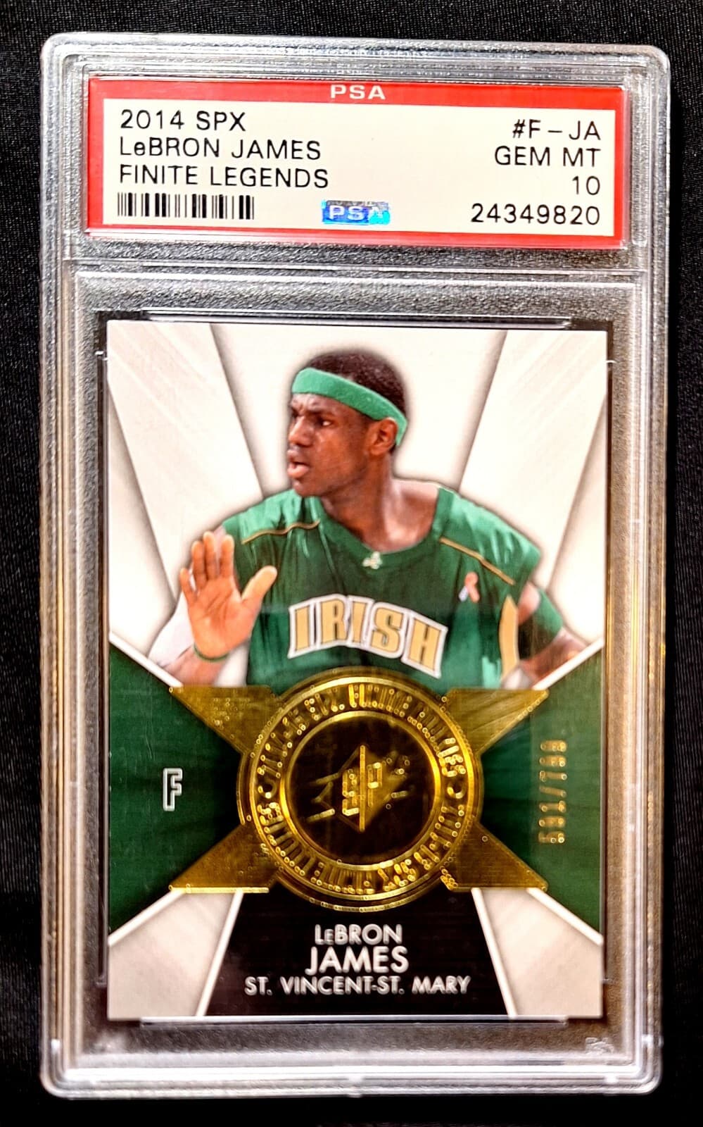 Lebron James 2014 SPX Finite Legends. PSA 10 POP 2.