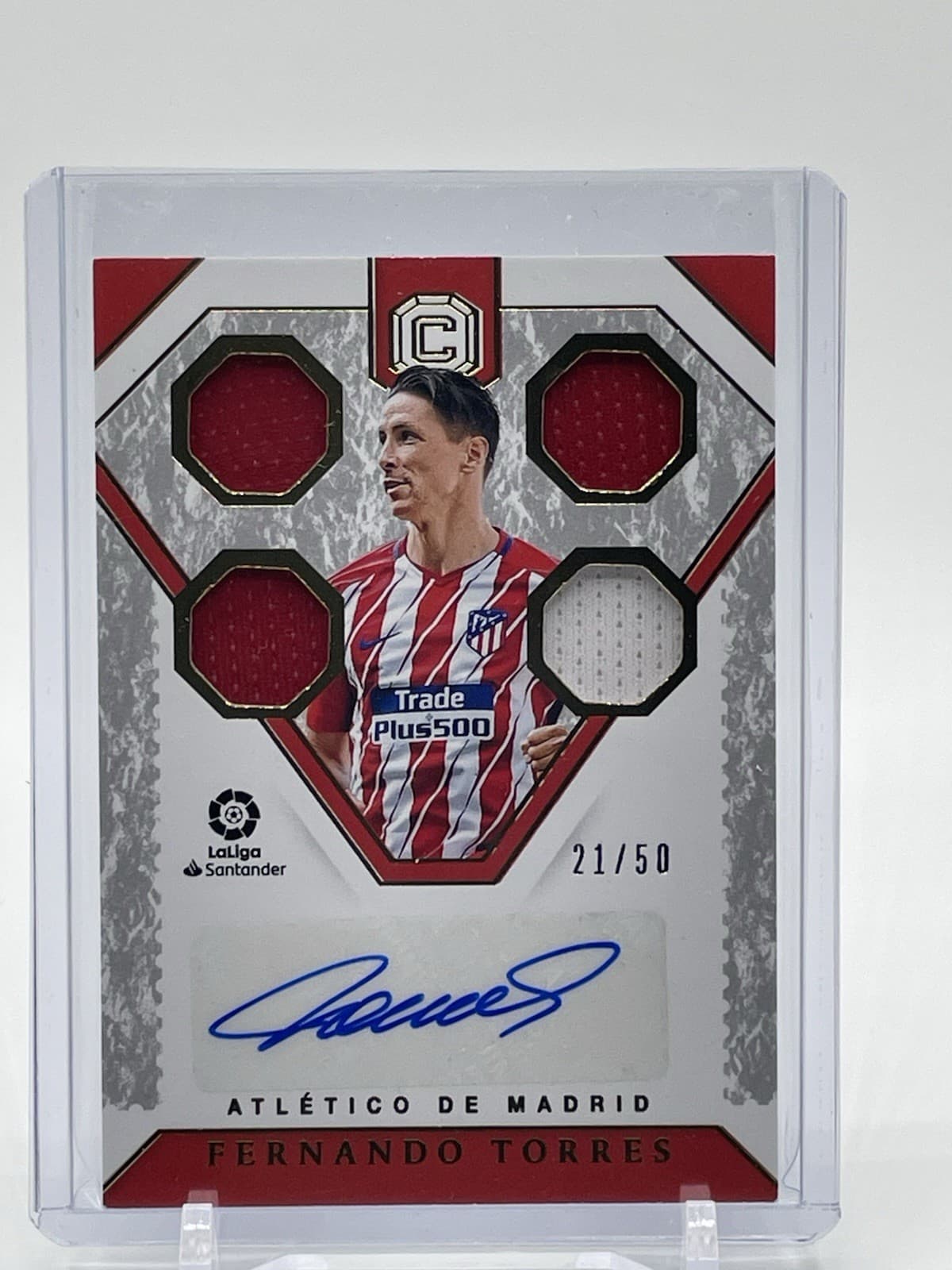2019-20 Panini Chronicles Fernando Torres Cornerstones Jersey Auto /50 Atletico