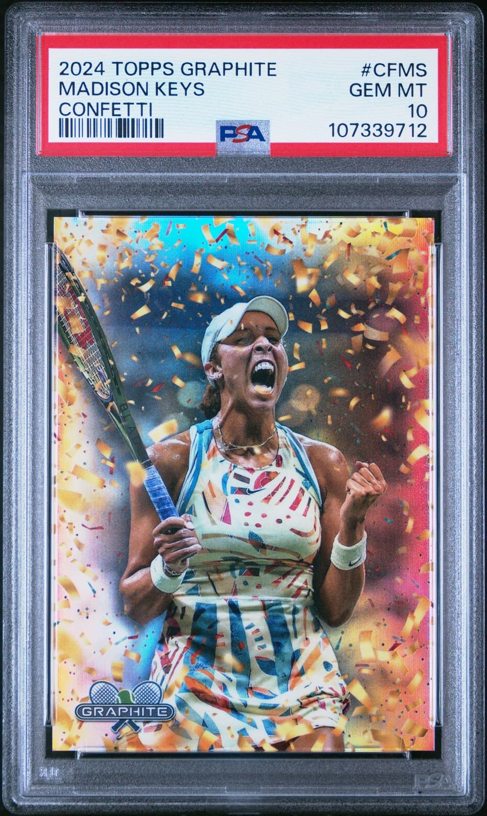 2024 TOPPS GRAPHITE TENNIS CONFETTI #CFMS MADISON KEYS PSA 10