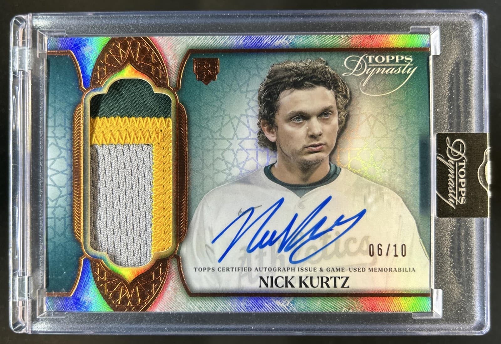 2025 Topps Dynasty Nick Kurtz Patch Auto Autograph Rookie RC #/10 Athletics