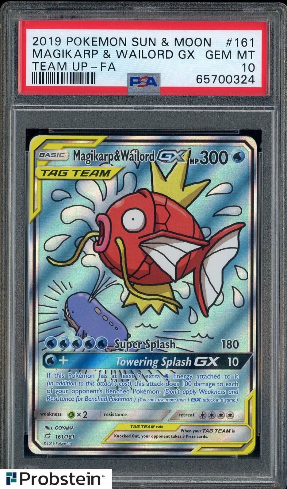 2023 Pokemon Team Up Sun & Moon  #161 Magikarp & Wailord GX PSA 10 GEM MINT