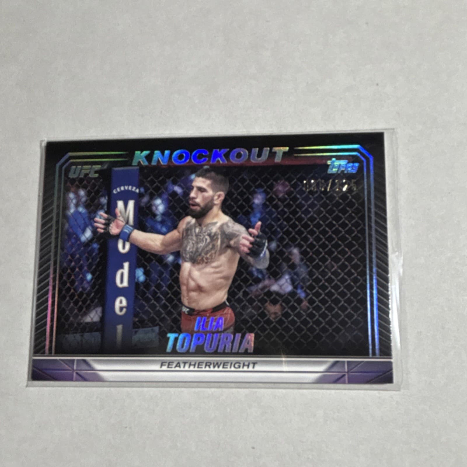 2024 Topps UFC Knockout Serial Numbered Ilia Topuria #34 MMA Trading Card