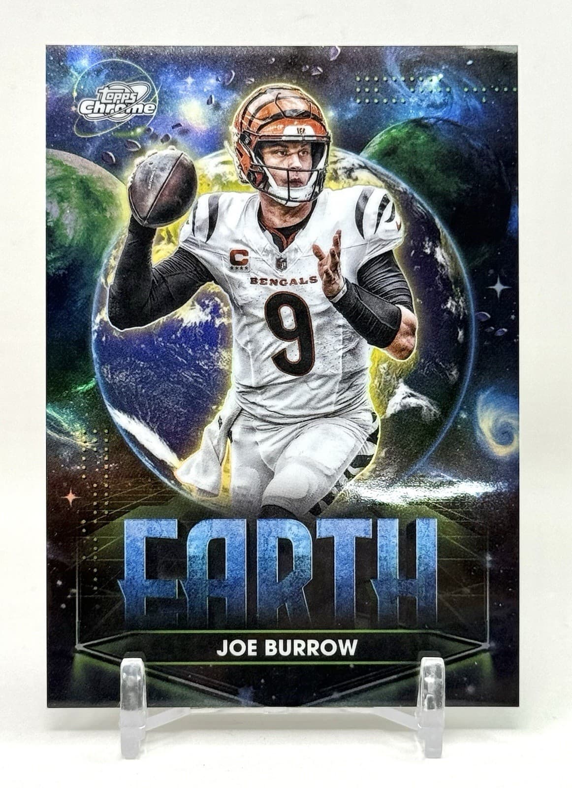 2025 Topps Chrome Cosmic Joe Burrow Planetary Pursuit EARTH SSP Bengals Case Hit