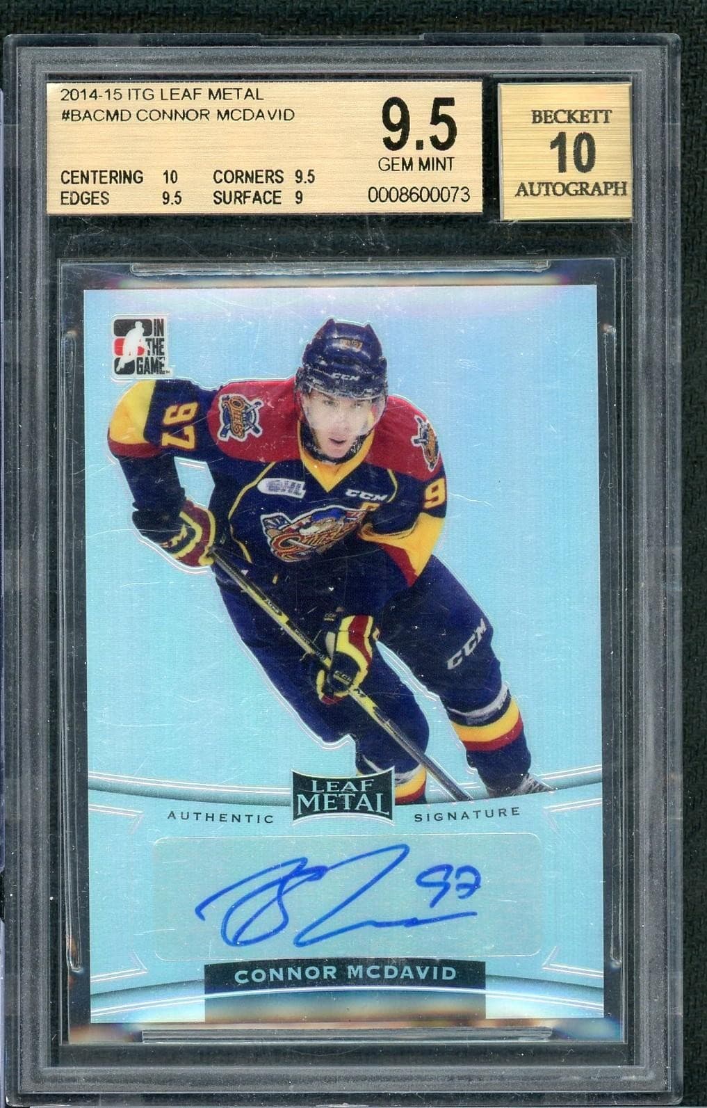 2024/15 ITG Leaf Metal Connor McDavid Auto BGS 9.5