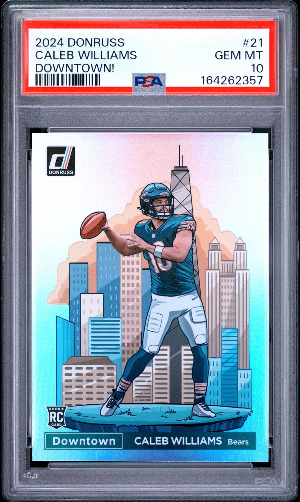 2024 Panini Donruss Downtown! #21 Caleb Williams Rookie Rc Psa 10