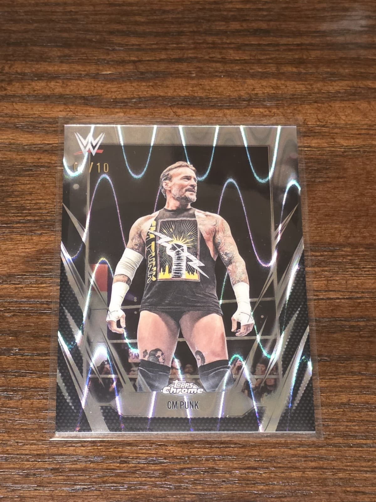 2026 WWE Topps Chrome CM Punk #49 BLACK RAYWAVE REFRACTOR 07/10 - LOW POP SP