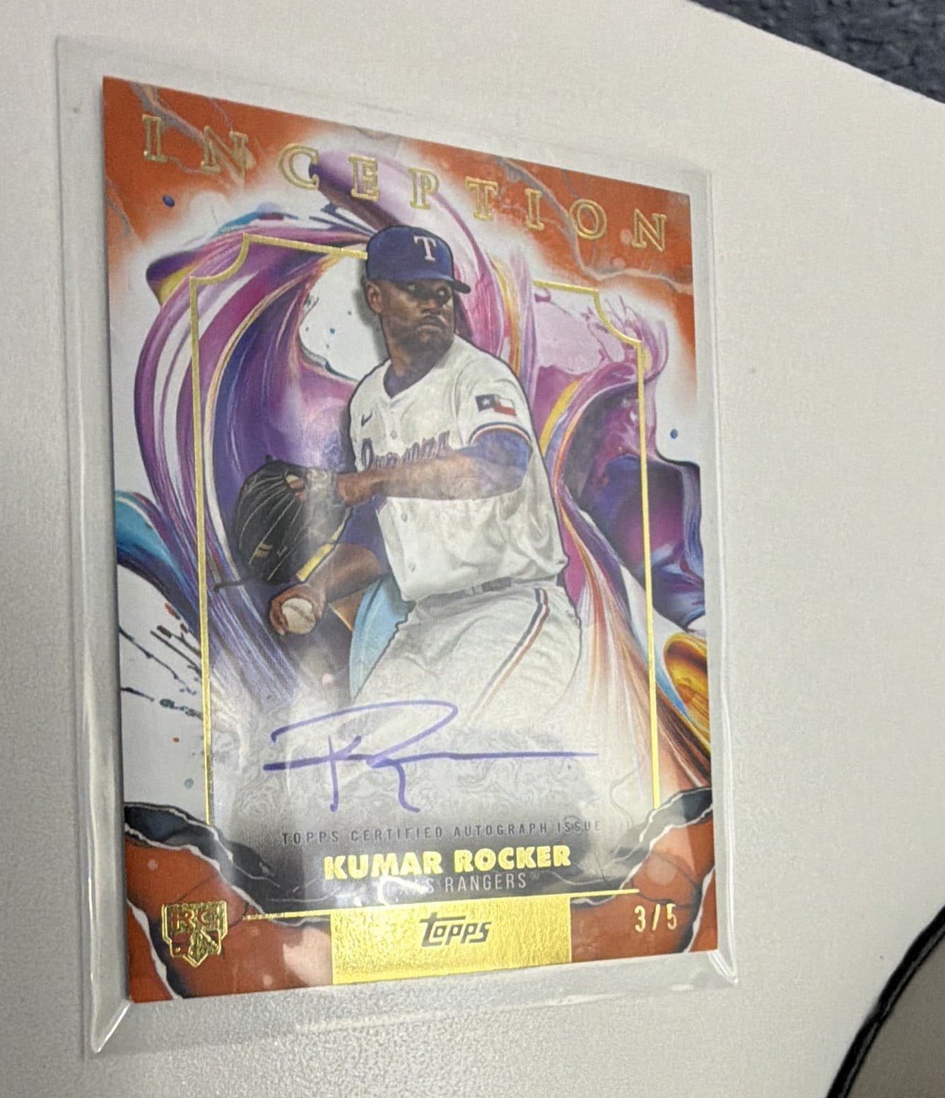 Topps 2025 Inception Kumar Rocker Rookie & Emerging Stars Auto RESA-KR /5