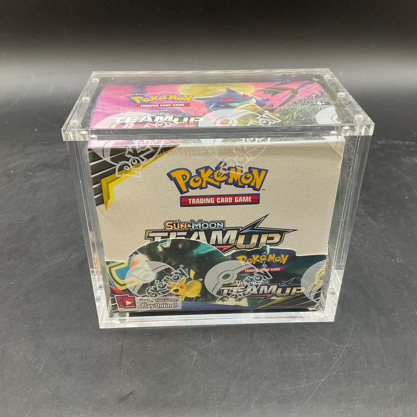 Pokemon TCG Sun & Moon Team Up Booster Box SEALED with Acrylic