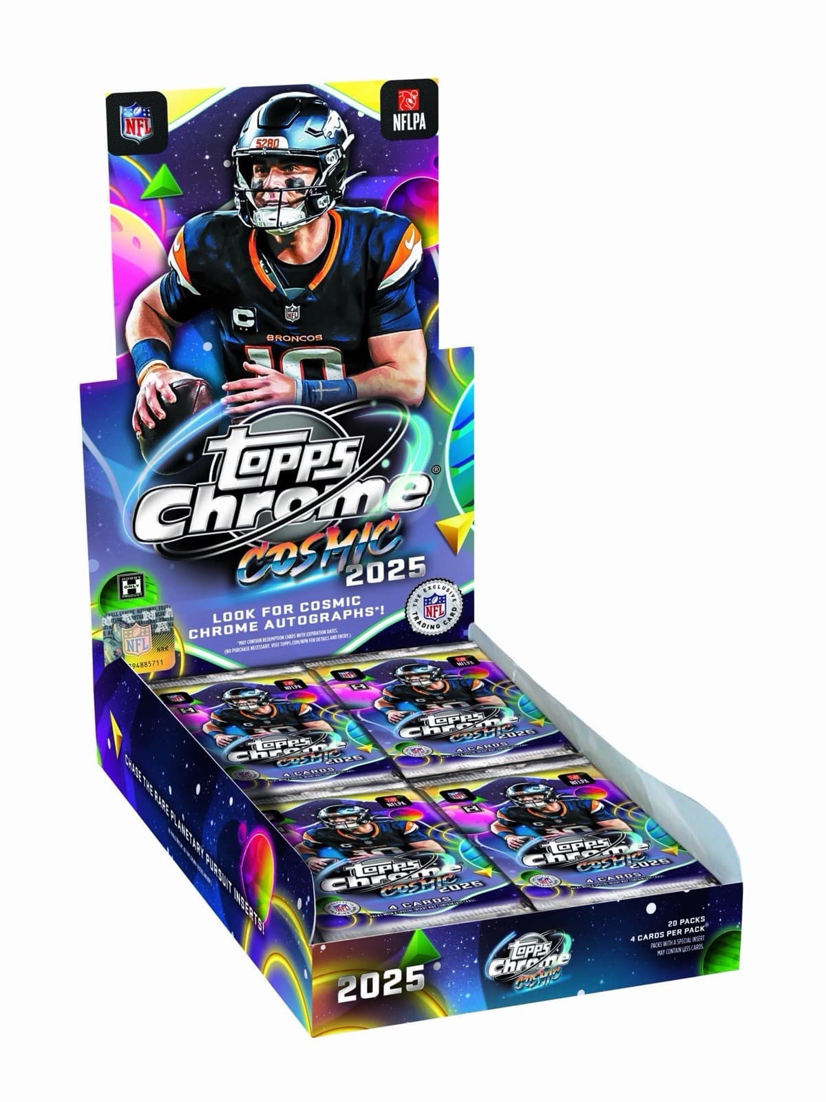 Topps 2025 Chrome Cosmic NFL Football Sealed Hobby Box Case PREORDER