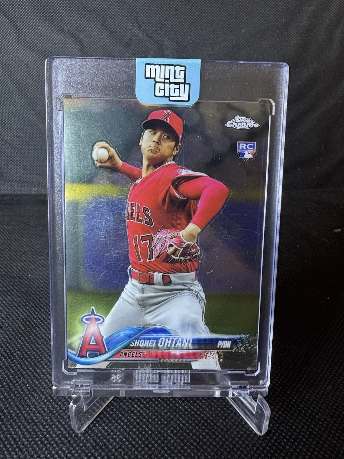 2018 Topps Chrome Update Shohei Ohtani RC Red Jersey Pitching HMT1 Angels
