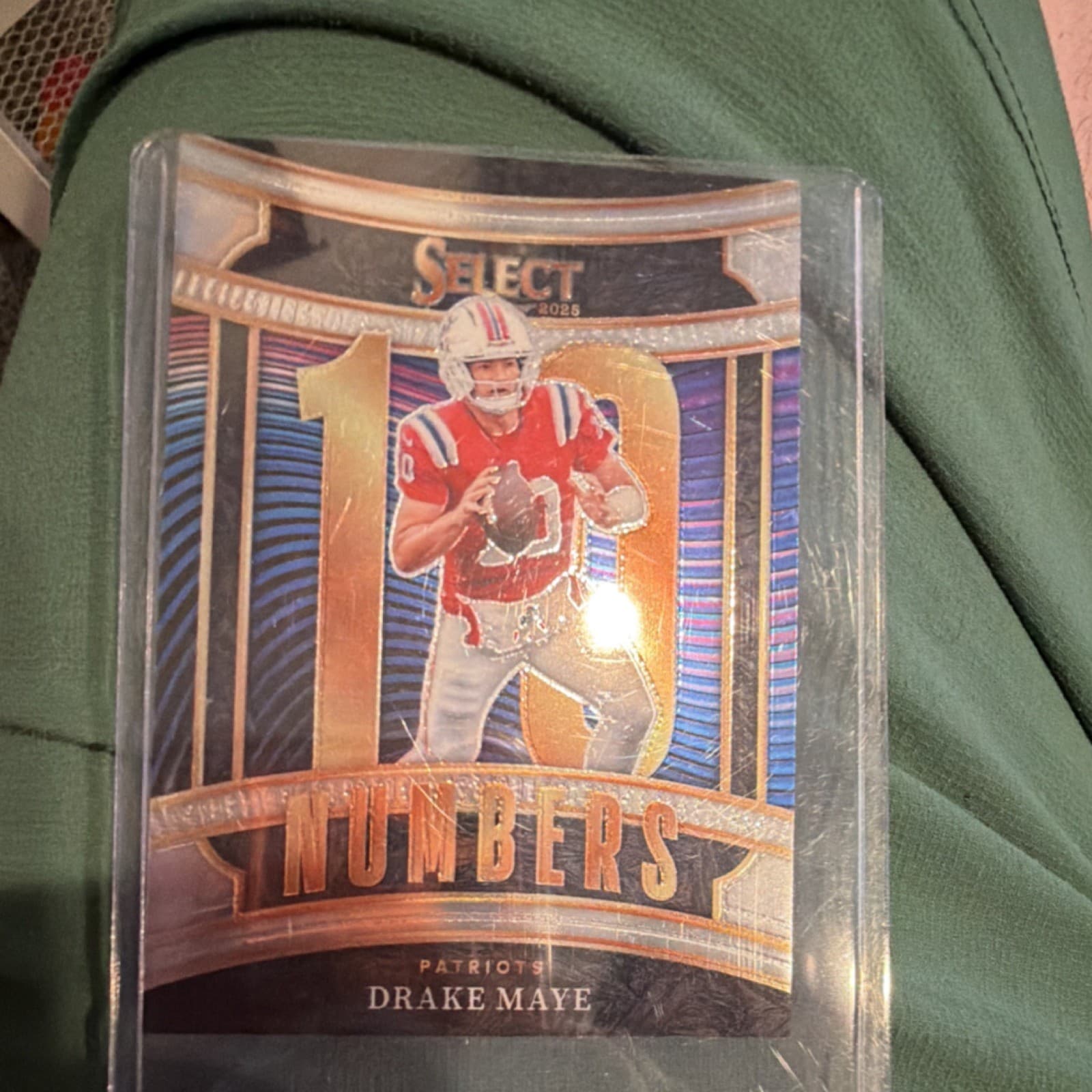 2025 Panini Select Numbers Drake Maye Patriots #15 Football Insert Card