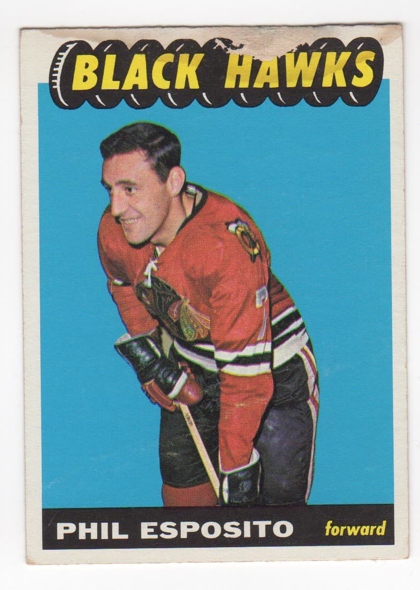 1965-66 Phil Esposito Topps Hockey Rookie RC Blackhawks #180