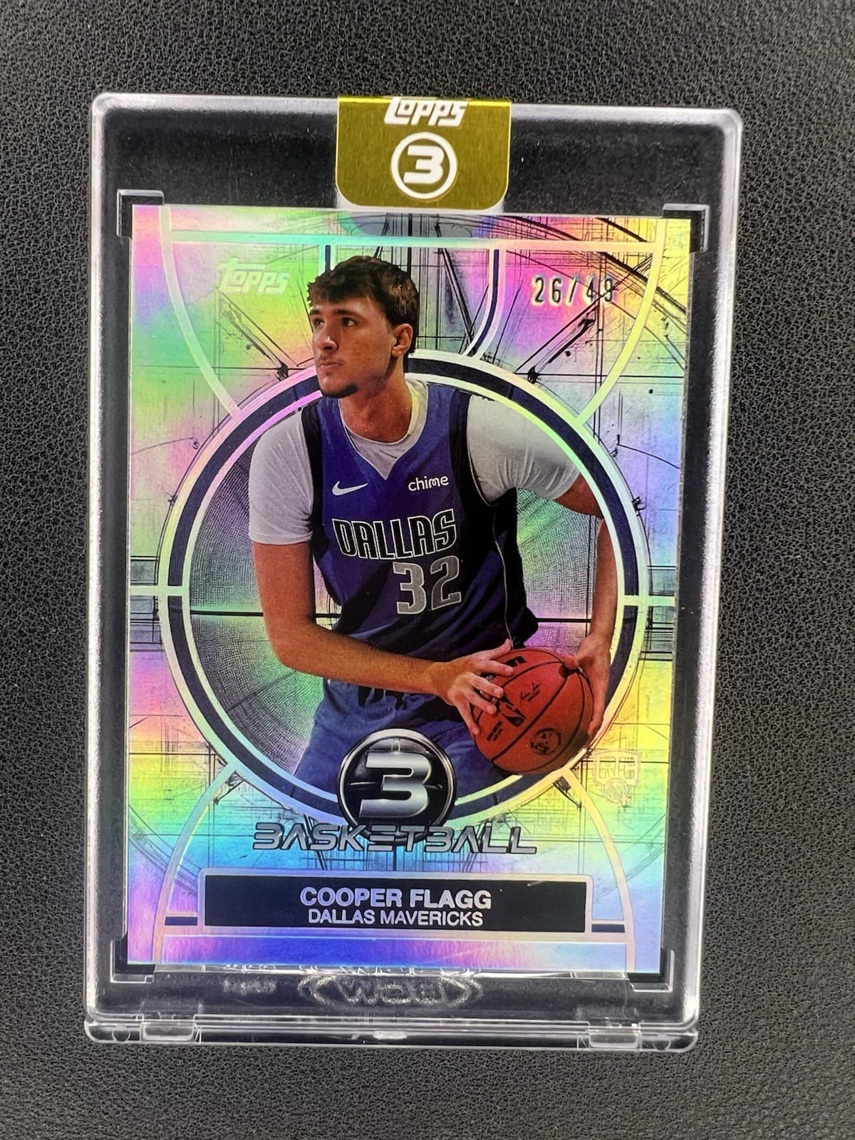 Topps 2026 Topps 3 Cooper Flagg #61 Dallas Mavericks Serial Numbered /49