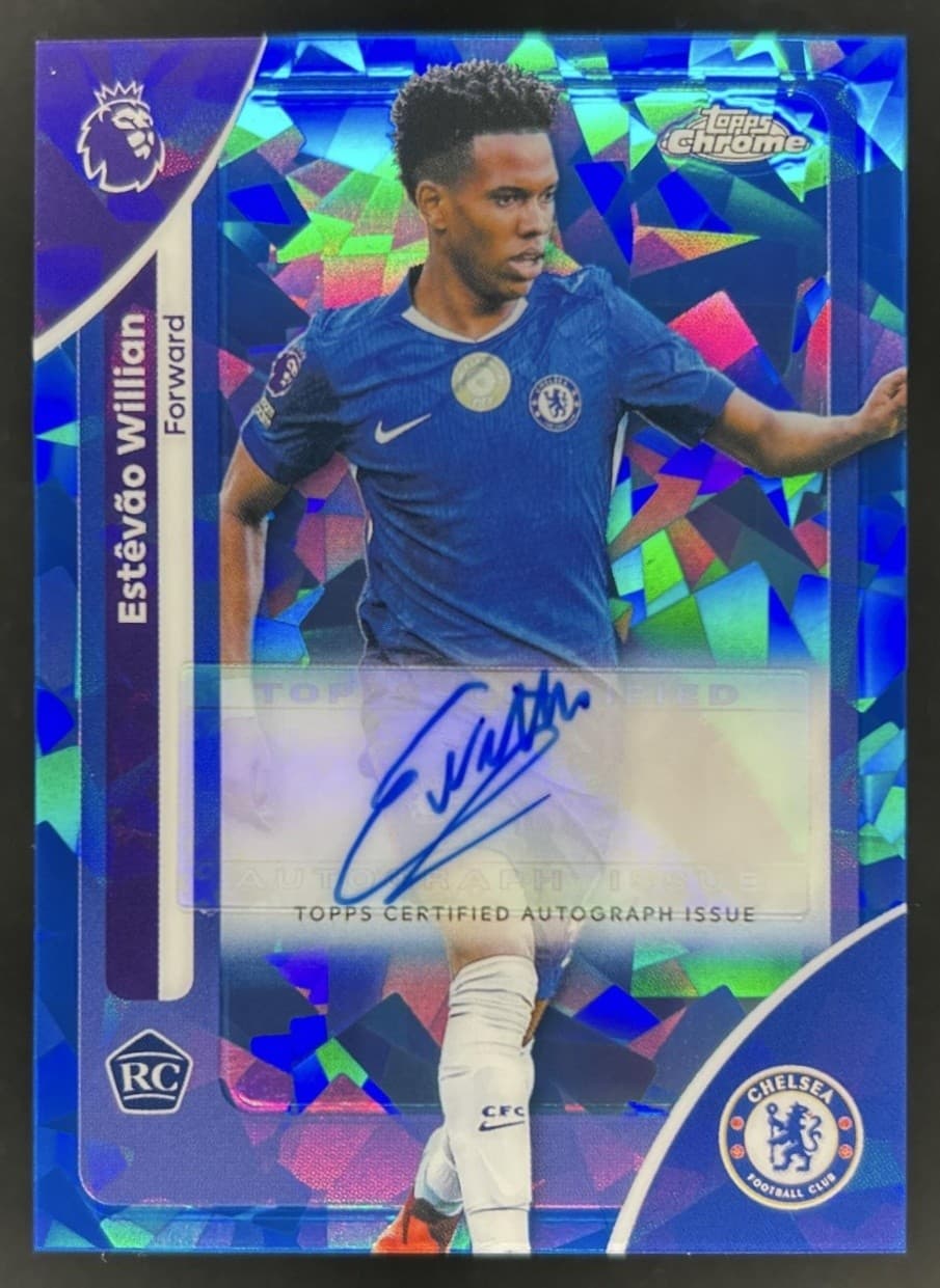 2026 Topps Chrome Sapphire Premier League Estevao Willian Auto RC #CA-EV Chelsea